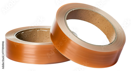 Two rolls of tape are shown, one of which is brown - stock png.