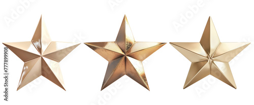 isolated golden twinkle star icon in set of three © starlineart