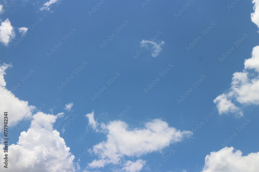 Blue sky background with clouds