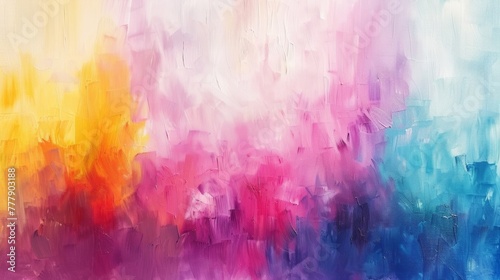 Vibrant  hand-painted oil on canvas creates a stunning abstract art piece  perfect for adding a pop of color to any room as a statement wall decor.