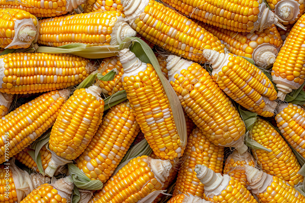 Golden Harvest: A fresh, sweet corncob, a symbol of healthy agriculture and nutrition, ready to be enjoyed straight from the farm Golden Harvest: A fresh, sweet corncob, a symbol of healthy agriculture and nutrition, ready to be enjoyed straight from the farm