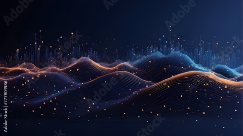 Futuristic Technology Background, Ethereal Milky Wave Abstract for Tech Designs, Seamless Technology Background with Dots, Milky Wave Abstract for Modern Designs, Dynamic Abstract with Connecting Dots