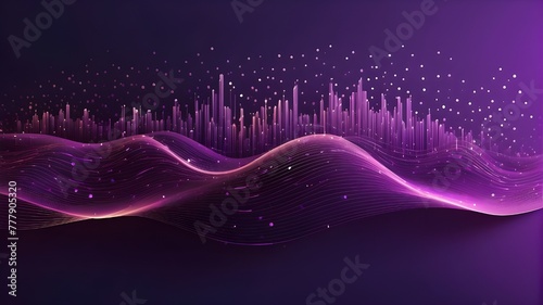 Futuristic Technology Background, Ethereal Milky Wave Abstract for Tech Designs, Seamless Technology Background with Dots, Milky Wave Abstract for Modern Designs, Dynamic Abstract with Connecting Dots photo