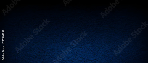 Dark blue color gradient grainy background, noise texture effect abstract background