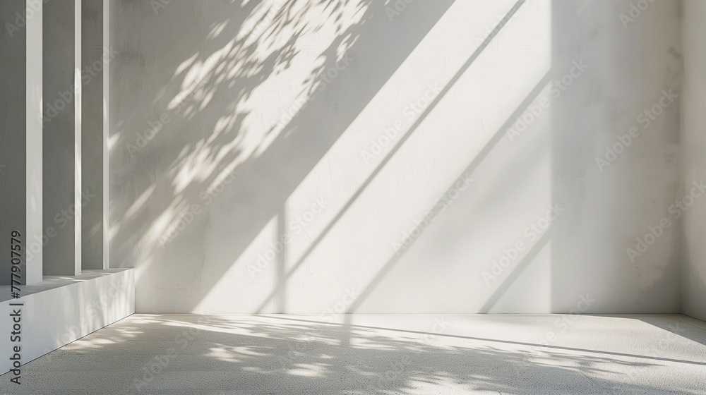 Abstract Light Rays Through Concrete Room in Black and White Abstract Light Rays Through Concrete Room in Black and White