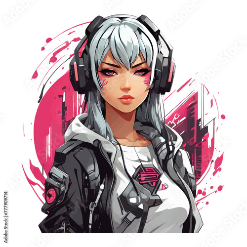 futuristic cyberpunk character design