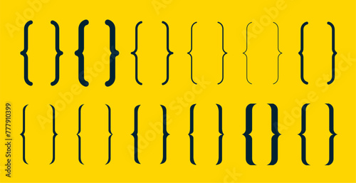 collection of simple quote bracket frame background for communication