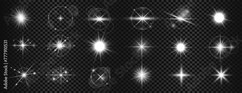 collection of transparent laser beam background in silver rays