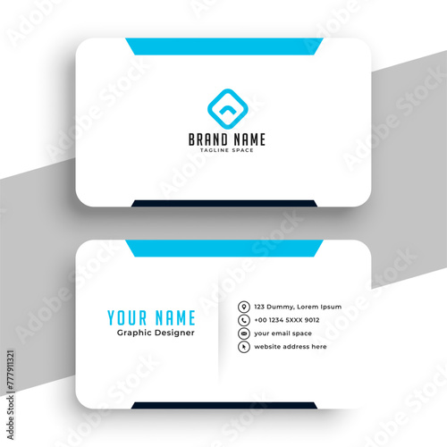 elegant and clean corporate biz card layout design