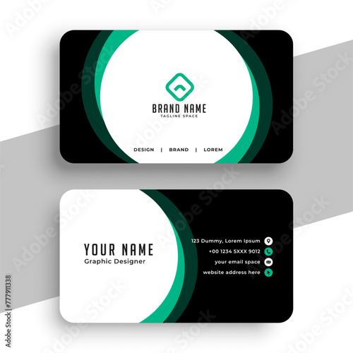 modern and elegant business card layout a office stationery