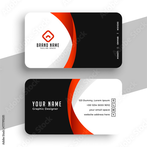 professional business identity card layout for individual information