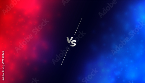 red and blue versus vs battle banner for esport tournament