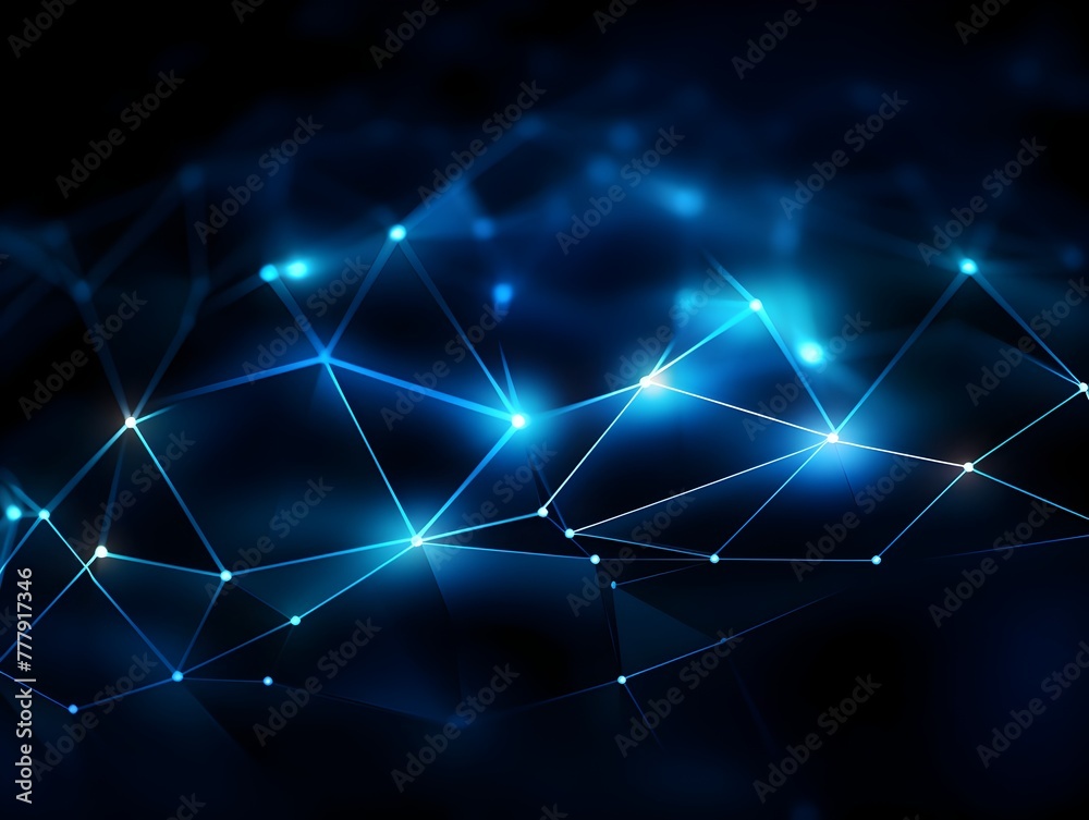 Obraz premium Captivating Futuristic Gradient Network Backdrop with Glowing Geometric Patterns
