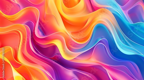 Bright colorful wavy background