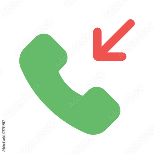 incoming call flat icon