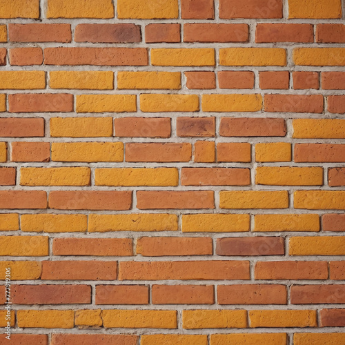 Red, orange or brown normal color brick wall. Texture brick wall panoramic texture wallpaper background.