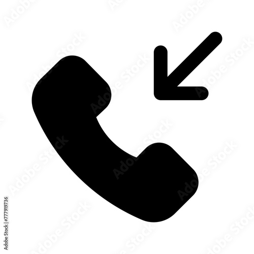 incoming call glyph icon