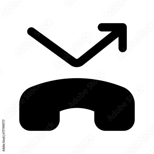 missed call glyph icon