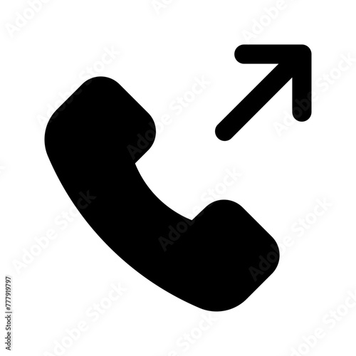 outgoing call glyph icon