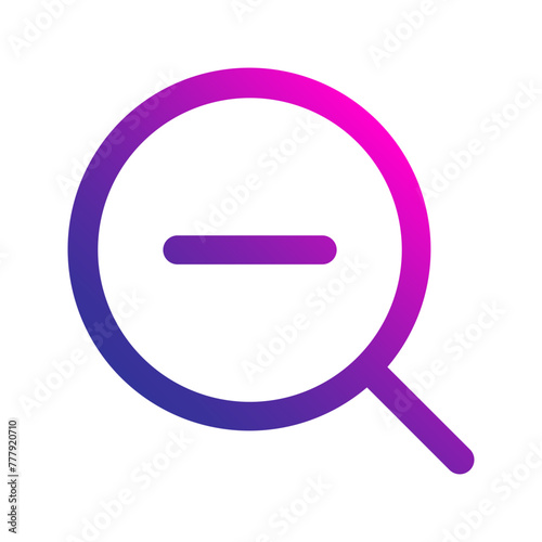 zoom out gradient icon