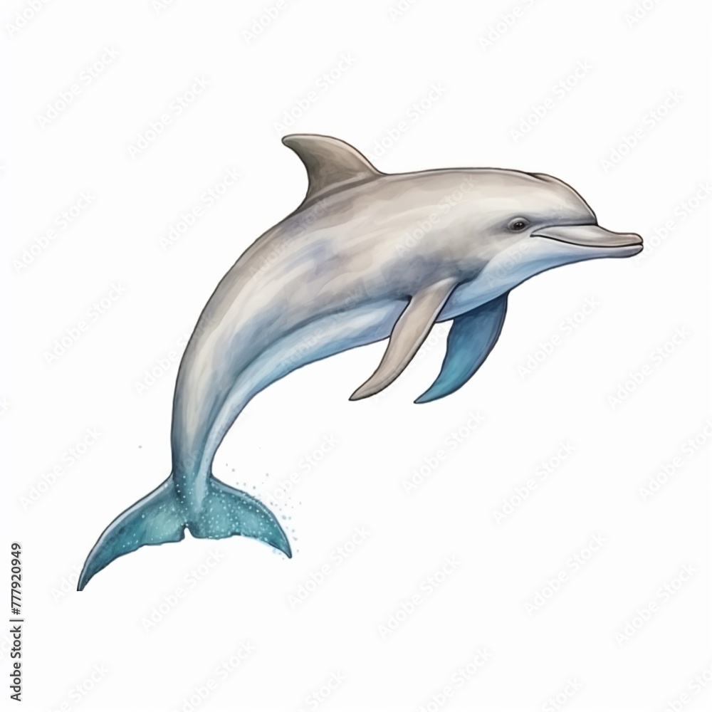 Dolphin s, watercolor illustration clipart, 1500s, isolated on white background watercolor tone, pastel, 3D Animator Dolphin s, watercolor illustration clipart, 1500s, isolated on white background watercolor tone, pastel, 3D Animator