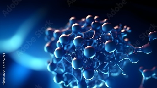 Futuristic Nanoparticle Structure Abstract Background of Nanotechnology Science