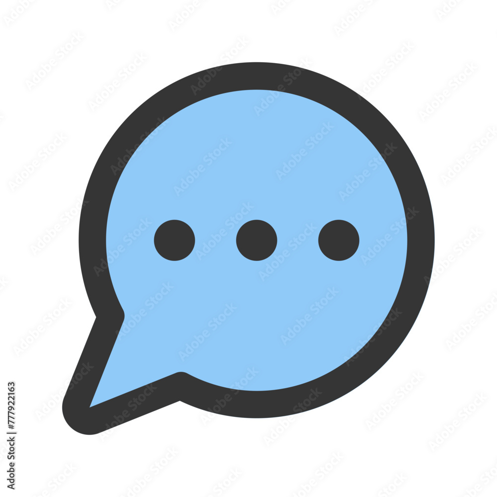 Fototapeta premium message line color icon