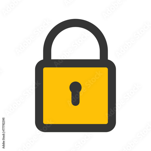 lock line color icon