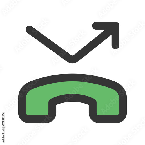 missed call line color icon