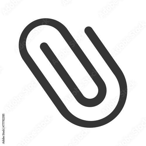 paper clip line color icon