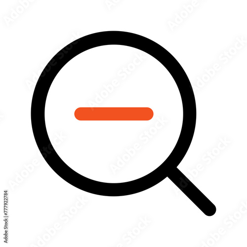 zoom out outline color icon