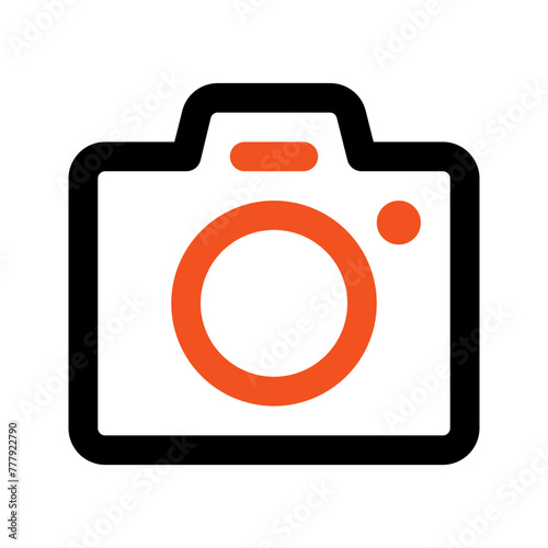 camera outline color icon