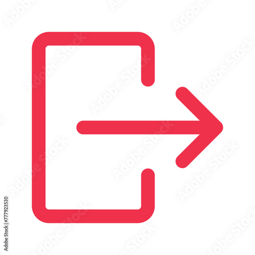 logout outline fill icon