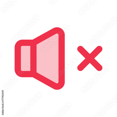 mute outline fill icon