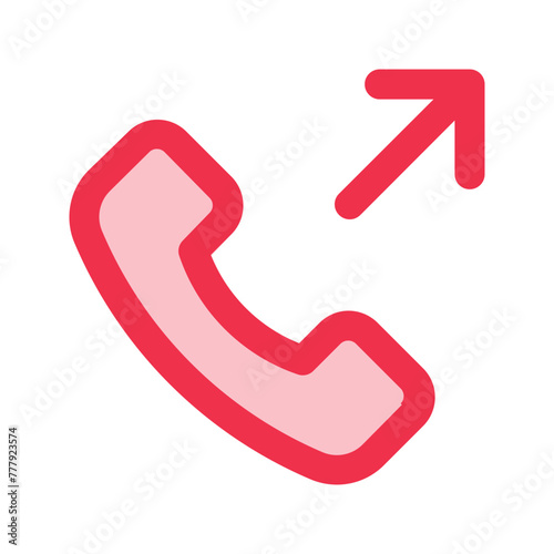 outgoing call outline fill icon