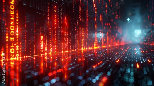 Digital stock market exchange, with data streams flowing in cyberspace © จิดาภา มีรีวี