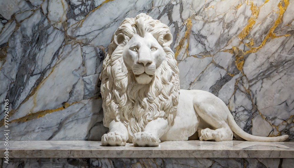 white lion on the wall marble Europe, Italian style 