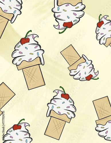 Adorable ice cream pattern