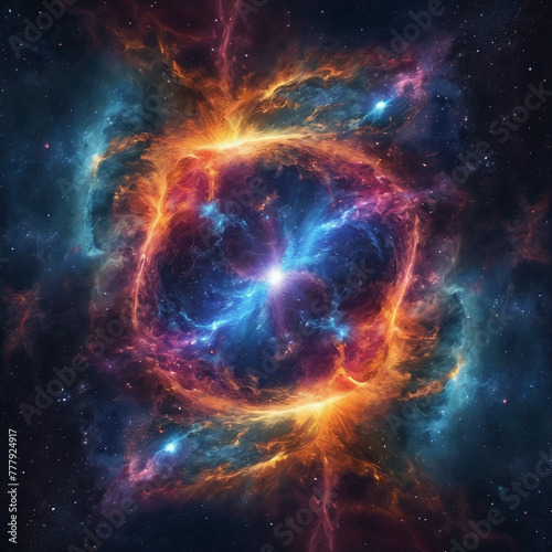 big bang, galaxy universe laniakea, milkyway illustrationn © vian