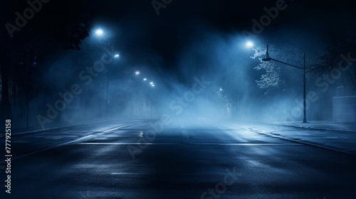 Night street with lanterns