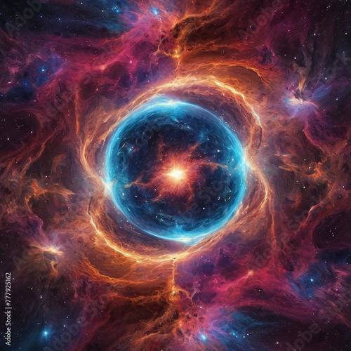 big bang, galaxy universe laniakea, milkyway illustrationn photo