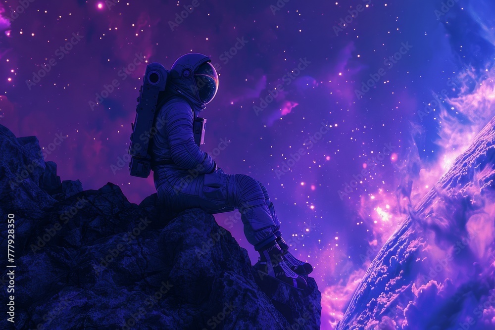 Astronauts explore the surface of stars and the breathtaking phenomenon of a planetary aurora. Astronauts explore the surface of stars and the breathtaking phenomenon of a planetary aurora.