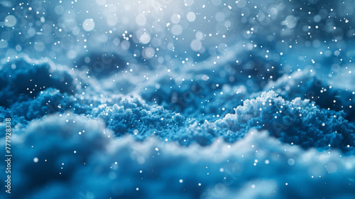 Wallpaper Mural Random falling snow flakes wallpaper. Snowfall dust freeze granules. Snowfall sky white teal blue background. Many snowflakes february vector. Snow nature scenery. Torontodigital.ca