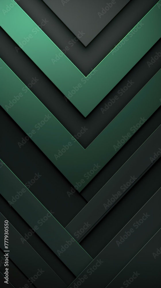 A black and green background with a pattern of lines. Generative AI. A black and green background with a pattern of lines. Generative AI.