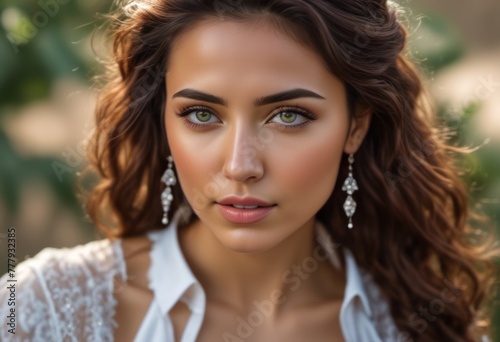 A Portrait Of Breathtakingly Gorgeous, Exotic, Beautiful Woman.
