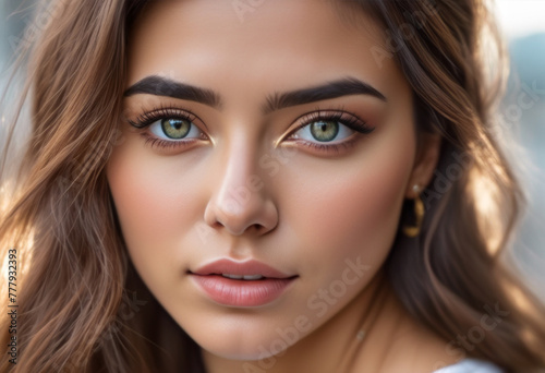A Portrait Of Breathtakingly Gorgeous, Exotic, Beautiful Woman.
