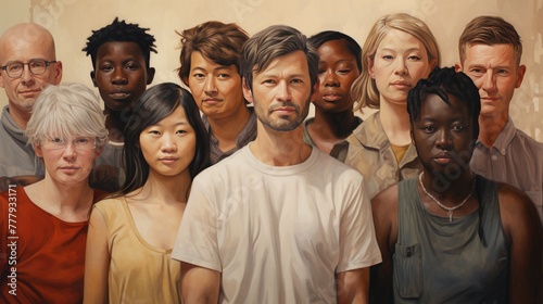 Group of people from different races