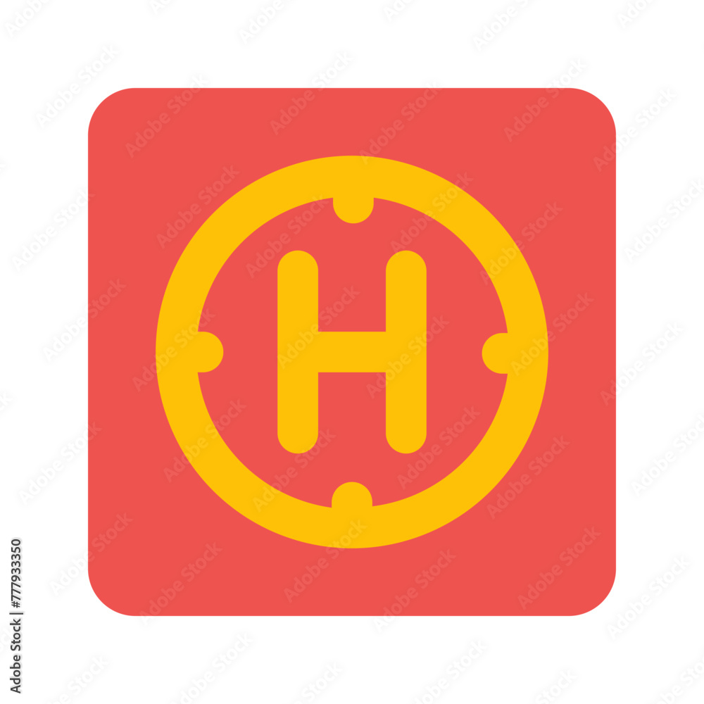 heliport flat icon