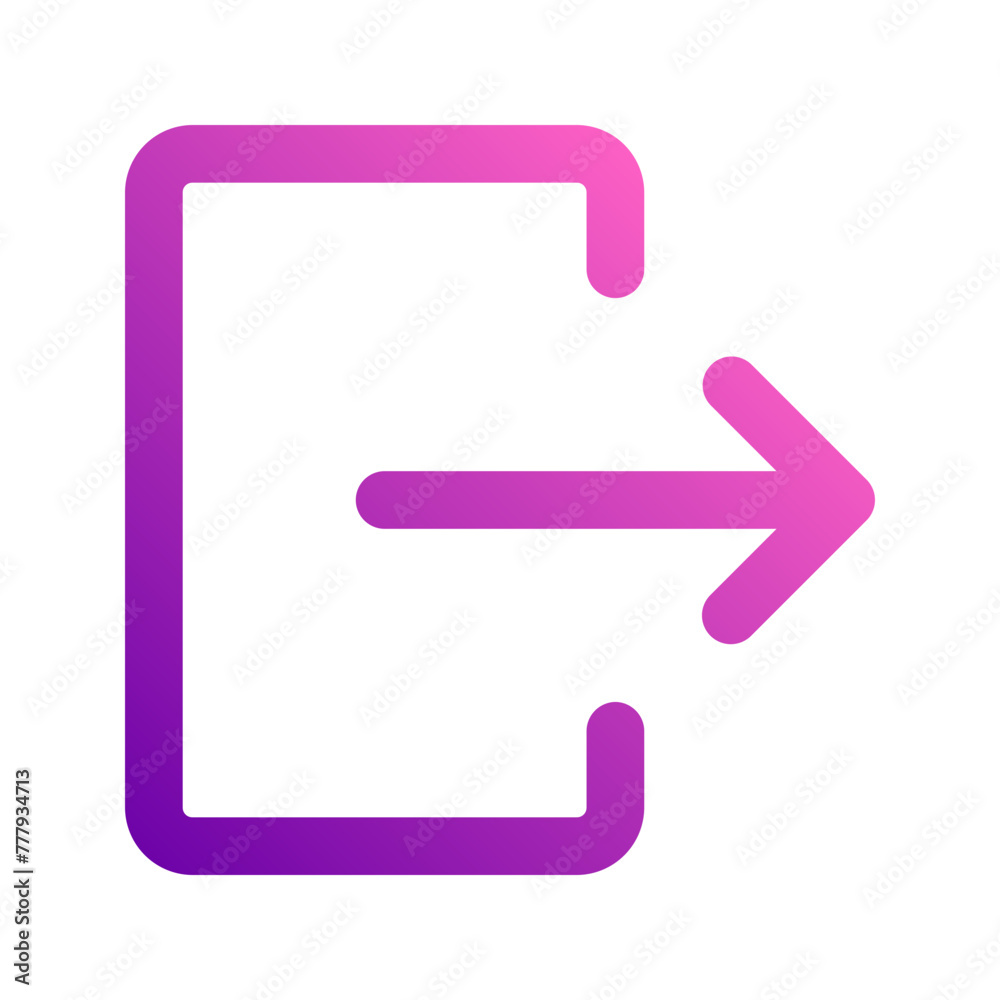 exit gradient icon exit gradient icon