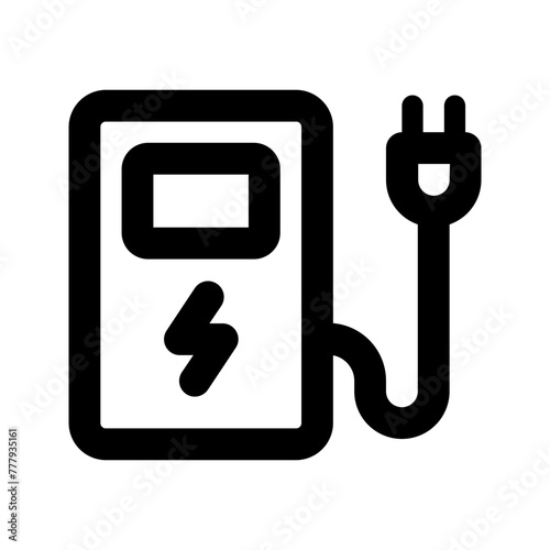 charging station line icon